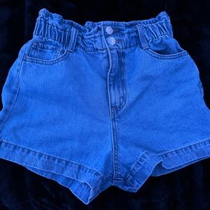 Forever 21 paperbag jean shorts